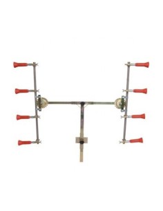 Barra en T 4+4 con Pulverizadores Regulables Turbo con Módulo Antigota