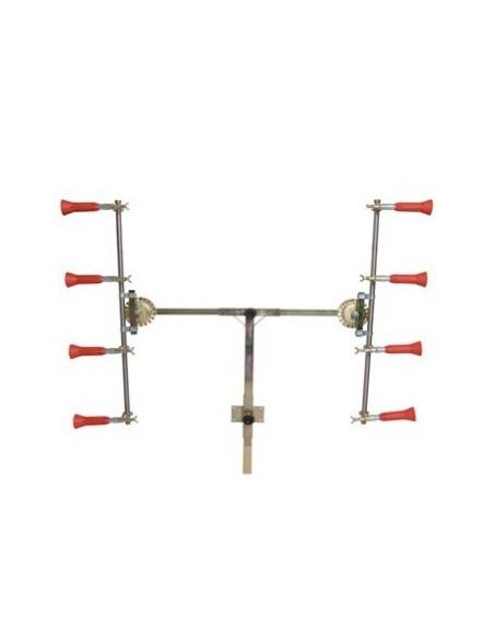 Barra en T 4+4 con Pulverizadores Regulables Turbo con Módulo Antigota Barra en T 4+4 con Pulverizadores Regulables Turbo con Módulo Antigota
