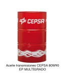 Aceite transmisiones CEPSA 80W90 EP MULTIGRADO 208 Litros