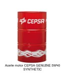 Aceite motor CEPSA GENUINE 5W40 SYNTHETIC 208 Litros