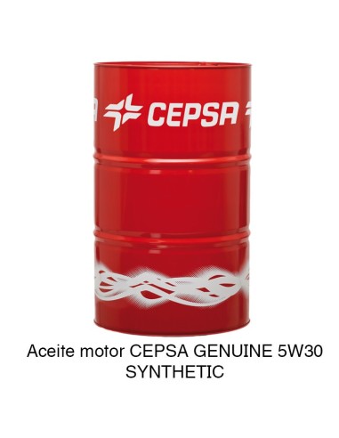 Aceite motor CEPSA GENUINE 5W30 SYNTHETIC 208 Litros