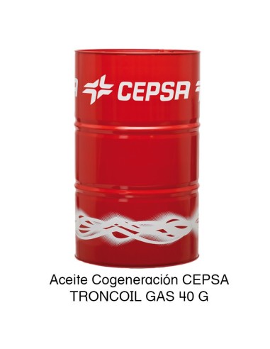 Aceite Cogeneración CEPSA TRONCOIL GAS 40 G 208 Litros