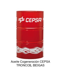 Aceite Cogeneración CEPSA TRONCOIL BIOGAS 208 Litros
