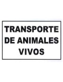 Placa Transporte de Animales Vivos