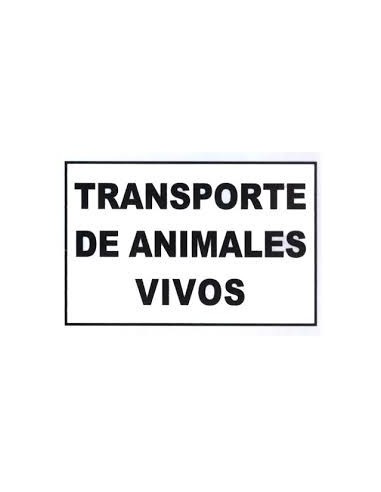 Placa Transporte de Animales Vivos